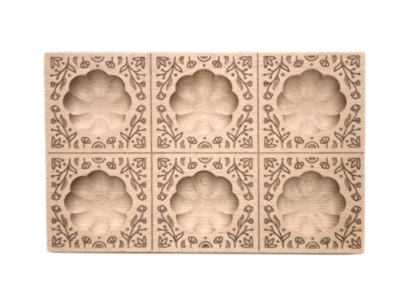 raviolibrettchen für 6 ravioli – blumen mulde – florales relief