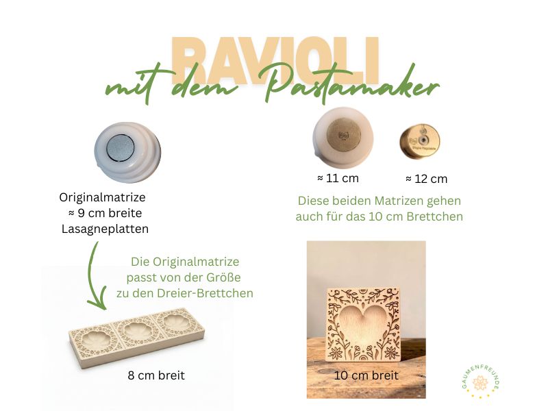 raviolibrettchen für 1 raviolo deco