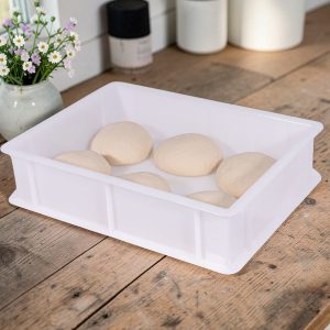 teigbox mit deckel für pizza & brot – stapelbar, lebensmittelecht