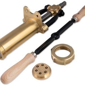 bigolaro b – traditionelle handnudelpresse mit 3 messingmatrizen