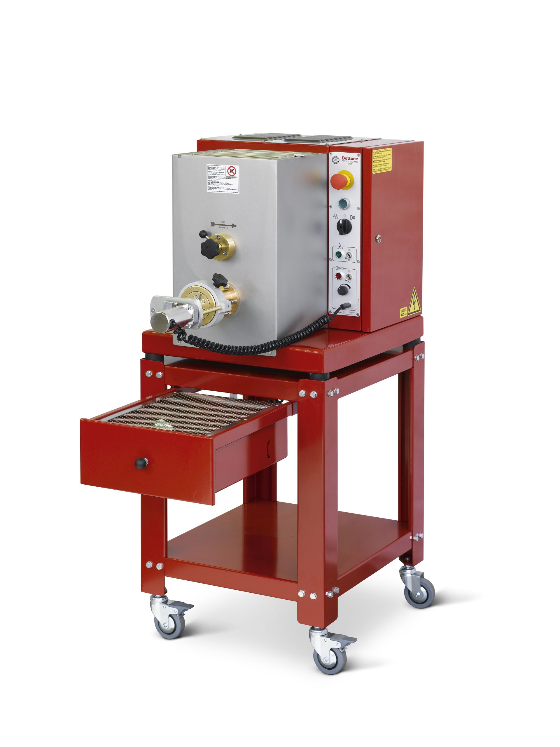 bottene pm80 – professionelle pastamaschine mit untergestell & ventilator