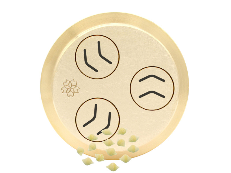 messing matrize conchigliette lisce 10 mm – für pn100, pasta bella, emma und lillodue