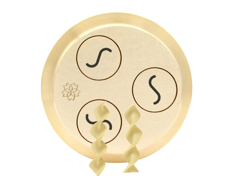 messing matrize tagliatelle girate 2p 12,6 mm – für pn100, emma und lillodue