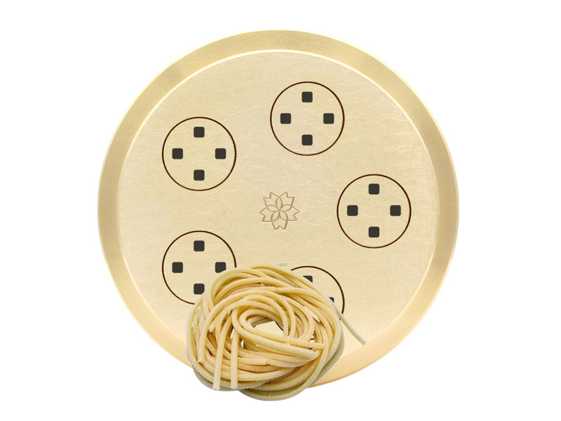 messingmatrize – quadratische spaghetti 2 mm (spaghetti quadri) kompatibel mit tr70 sela la pastaia korngold avancini omegaone