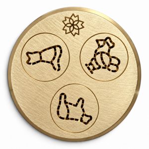 messing matrize motiv pasta bauernhof – katze, kuh und huhn – kompatibel mit tr70 sela la pastaia korngold avancini omegaone