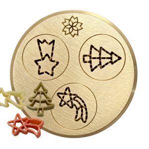 messing matrize motiv pasta weihnachten: weihnachtsbaum und sterne kompatibel mit tr70 sela la pastaia korngold avancini omegaone
