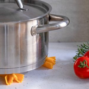 dampfablass topf & topfuntersetzer aus silikon – farfalle