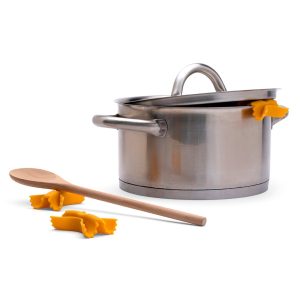 dampfablass topf & topfuntersetzer aus silikon – farfalle
